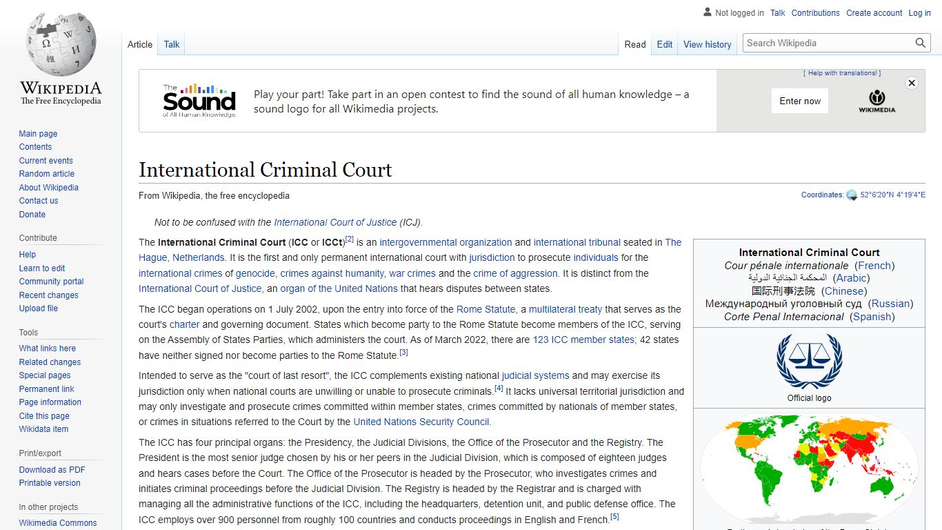 International Criminal Court - Wikipedia